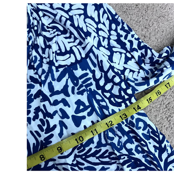 Blue and White Lilly Pulitzer Long Sleeve Blouse XXS - Picture 4 of 6